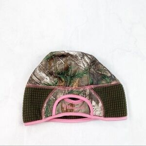 [Huntworth] Pink Trim Camo Beanie